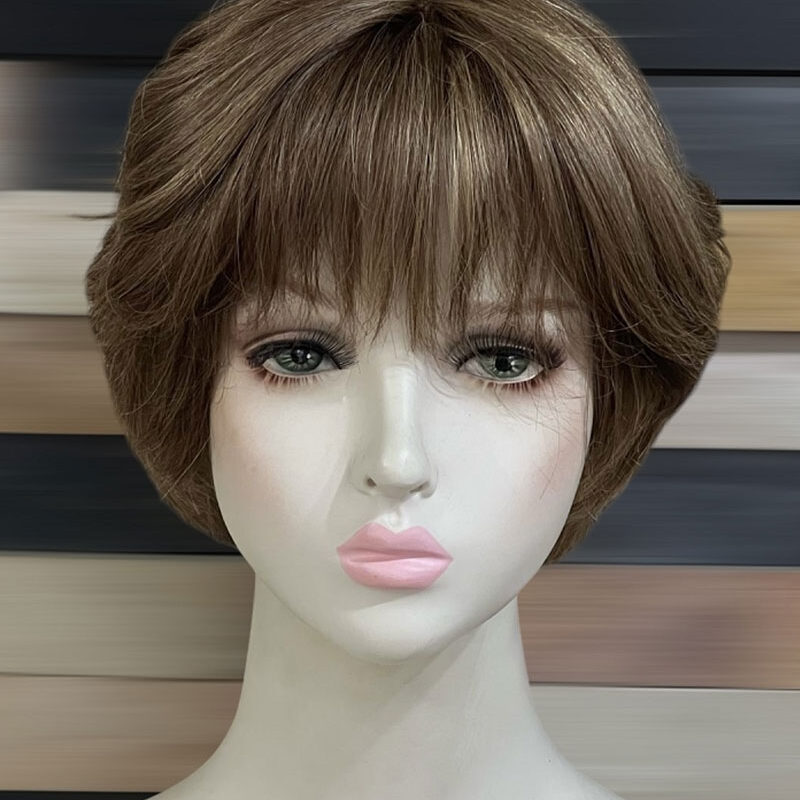 PELUCA LUCIA CABELLO 100% HUMANO CON SIMULACIÓN DE CRÁNEO